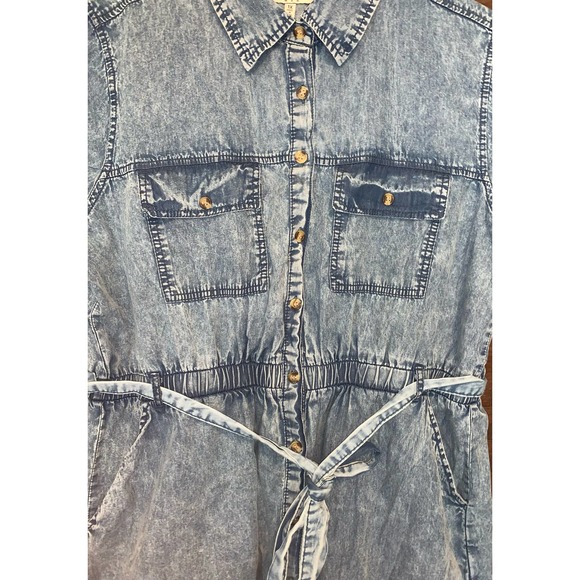 Jean Mini Dress With Pockets- Size 1X - Picture 4 of 4